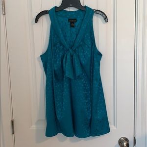 Teal Sleeveless Blouse